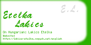 etelka lakics business card